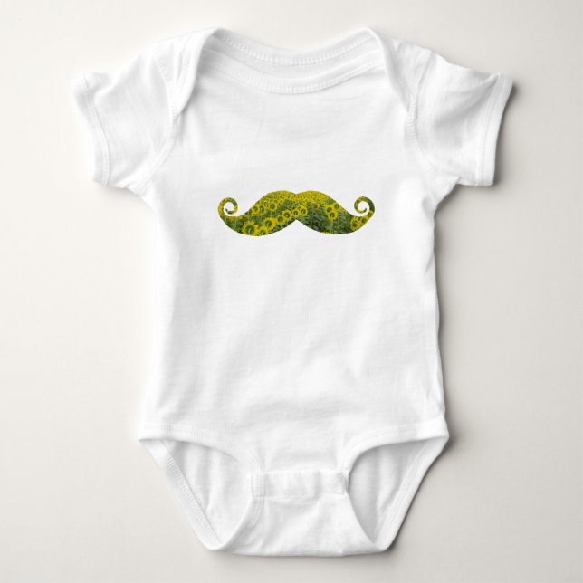 Hipster Sunflores Baby Jersey Bodysuit Strampler (Vorderseite)