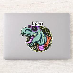 Hipster T-Rex individuelle Name Aufkleber