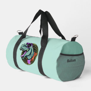 Hipster T-Rex individuelle Name & Farbe Duffle Bag