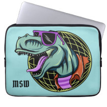 Hipster T-Rex-Laptop-Ärmel mit benutzerdefiniertem