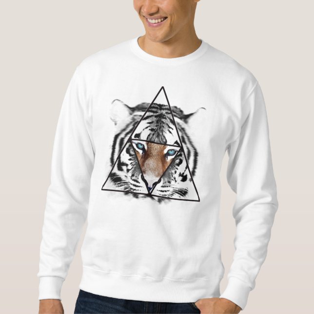 Hipster-Tiger Sweatshirt (Vorderseite)