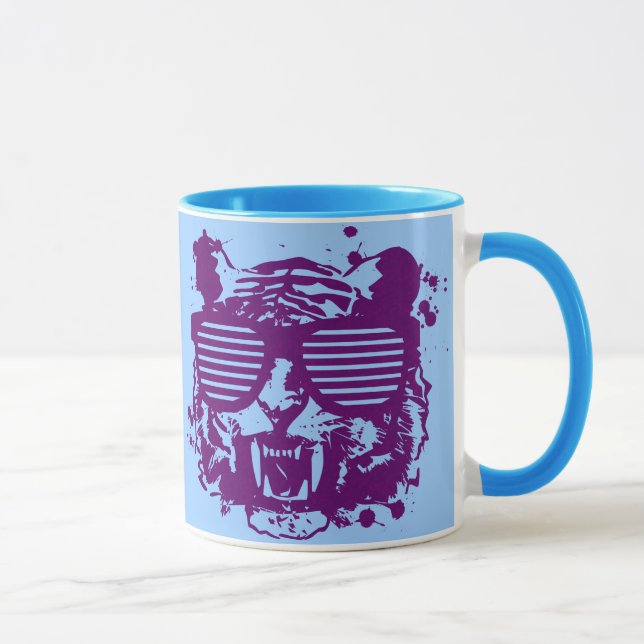 Hipster-Tiger Tasse (Rechts)
