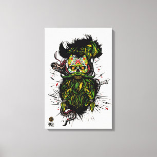 Hipster-Totenkopf Leinwanddruck