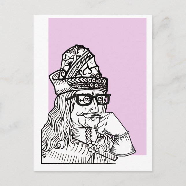 Hipster Uncle Vlad Postkarte (Vorderseite)