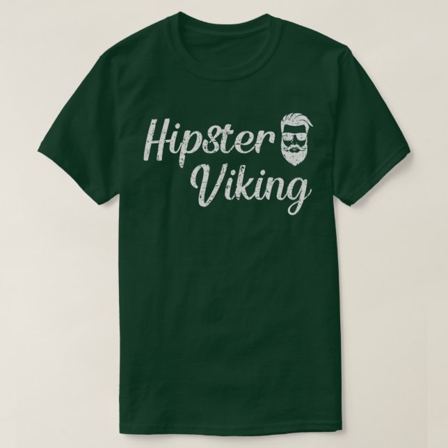 Hipster Viking Funny Beard T-Shirt (Design vorne)