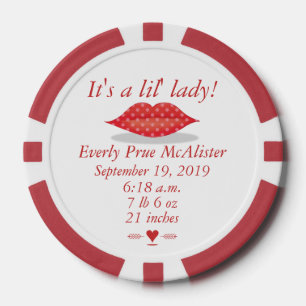 Hipster Vintage Retro Baby Mädchen Pokerchips