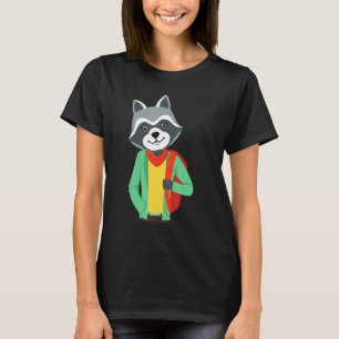 Hipster-Waschbär mit Jacke verrückter Geek-Waschbä T-Shirt