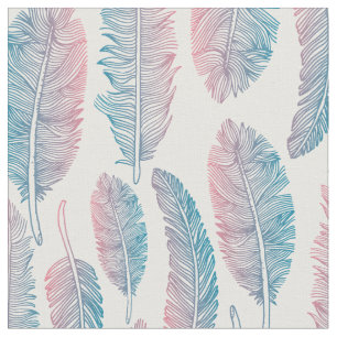 Hipster Wasserfarbe Handgezeichnet blaue rosa Fede Stoff