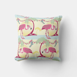 Hipster Weihnachten Flamingo Palm Holiday Szene Kissen