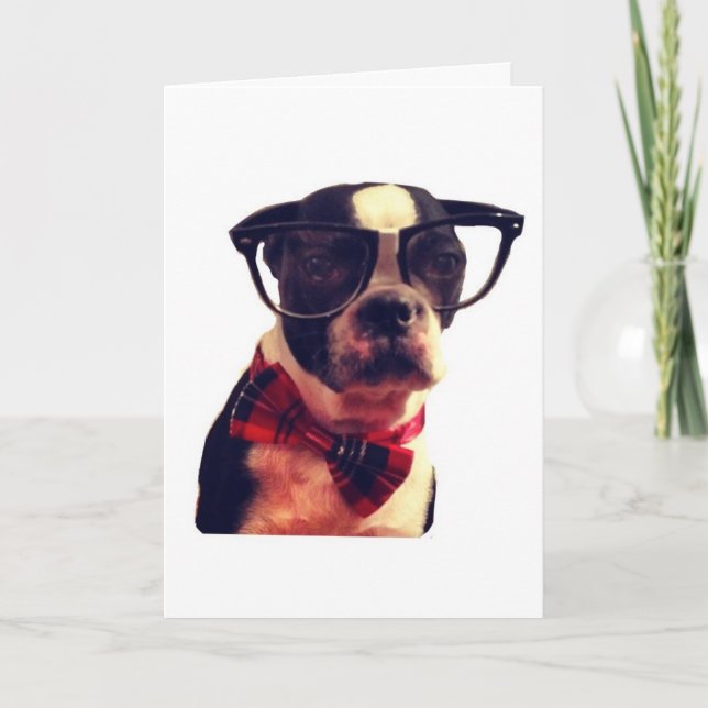 Hipster-Weihnachtskarte Feiertagskarte (Vorderseite)