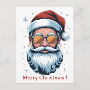 Hipster Weihnachtsmann Feiertagspostkarte