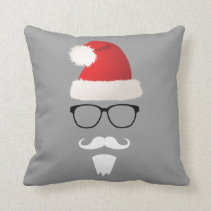 Hipster Weihnachtsmann Kissen