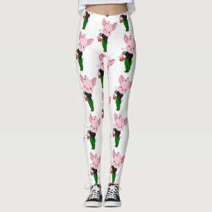 Hipster-Weihnachtsschwein Leggings