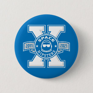 Hipster-X-Logo-Schaltfläche Button