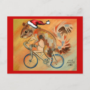 Hipster X-Mas-Eichhörnchen Postkarte