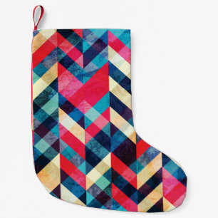 Hipster Zickzack: Grunge nahtlos Muster. Kleiner Weihnachtsstrumpf