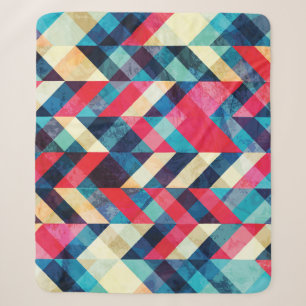 Hipster-Zickzack: grunge nahtloses Muster. Sherpadecke