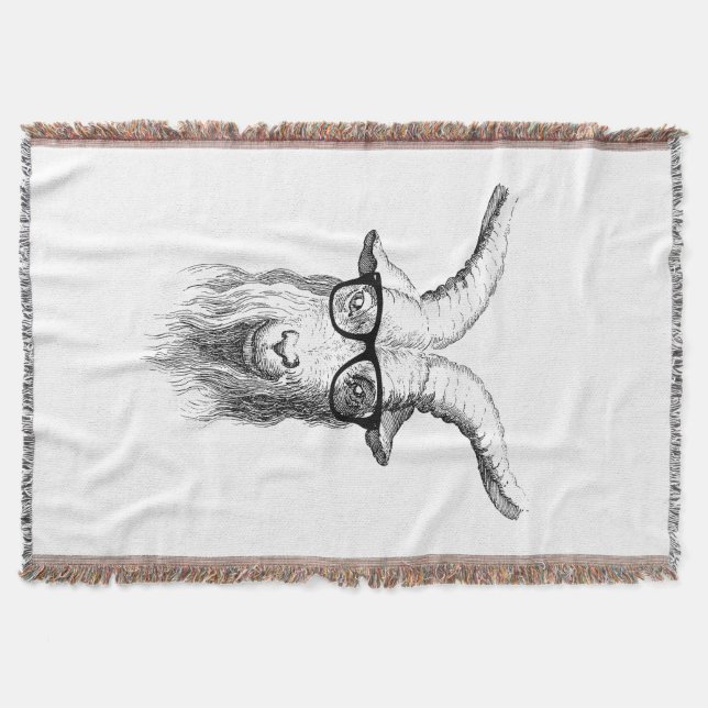 Hipster-Ziege Decke (Vorderseite)