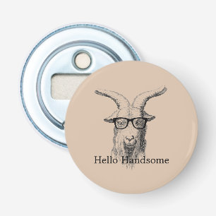 Hipster-Ziege mit Brille Flaschenöffner