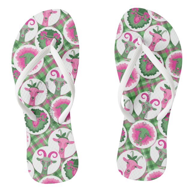 Hipster Ziegen | von TotallyGoatally™ Flip Flops (Fußbett)