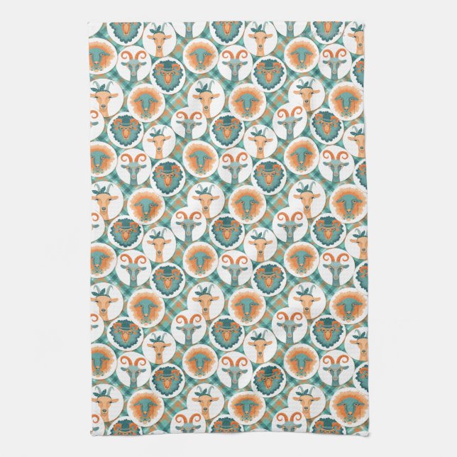 Hipster Ziegen | von TotallyGoatally™ Geschirrtuch (Vertikal)