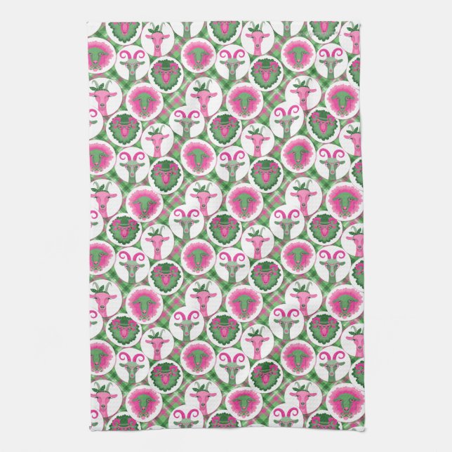 Hipster Ziegen | von TotallyGoatally™ Geschirrtuch (Vertikal)