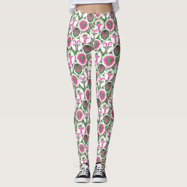 Hipster Ziegen | von TotallyGoatally™ Leggings (Vorderseite)