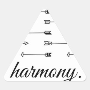 Hipster-Zitat: Harmonische Pfeilmuster-Pfeile Dreieckiger Aufkleber