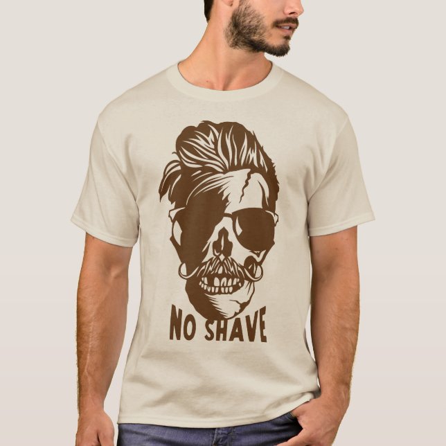 Hipster Zitat No Shave Coiffmo T-Shirt (Vorderseite)