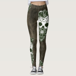 Hipster-Zuckerschädel Halloween-Muster Leggings