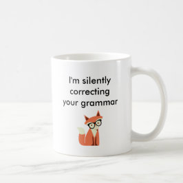 Hipsterfox-Grammatik Tasse