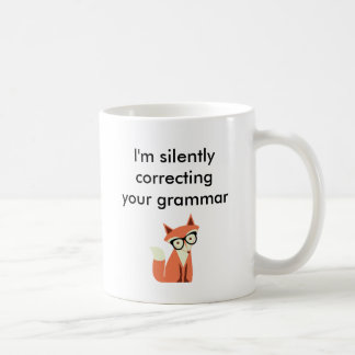Hipsterfox-Grammatik Tasse