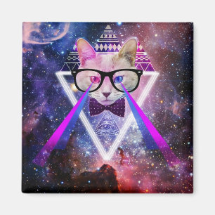 Hipstergalaxiekatze Magnet