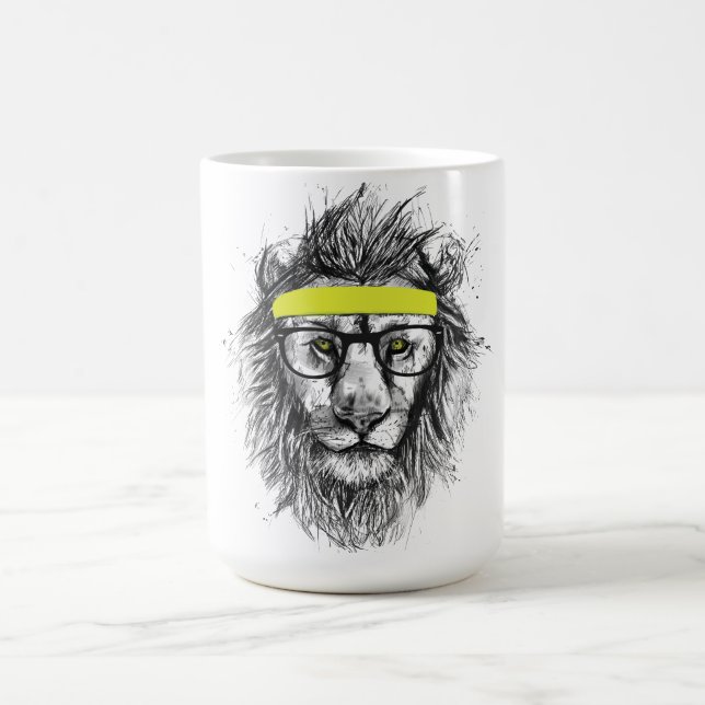 Hipsterlöwe Kaffeetasse (Mittel)
