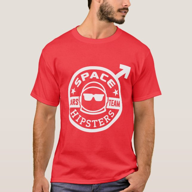 Hipsters® der Raum der Männer Mars-Team-T - Shirt (Vorderseite)