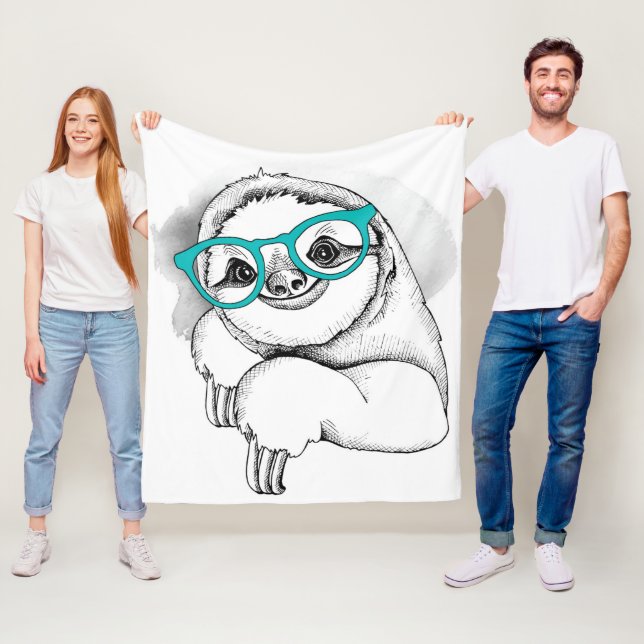 HipsterSloth Fleecedecke (Beispiel)