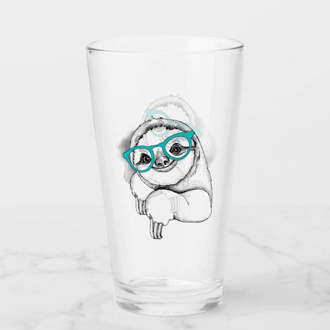 HipsterSloth Glas (Vorderseite)