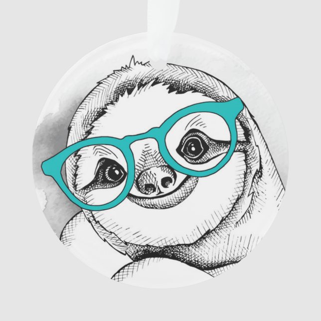 HipsterSloth Ornament (Vorderseite)