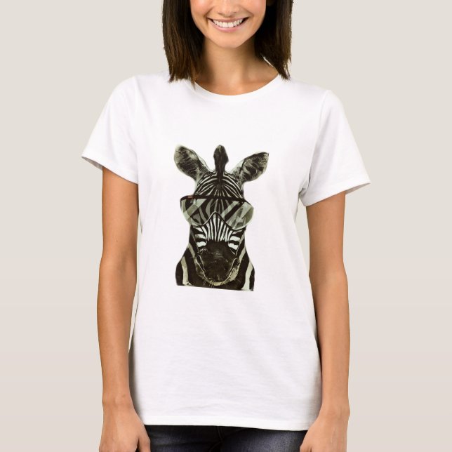 Hipsterzebra-Art T-Shirt (Vorderseite)