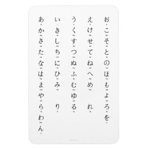 Hiragana mit Romaji lernen japanische Charaktere Magnet