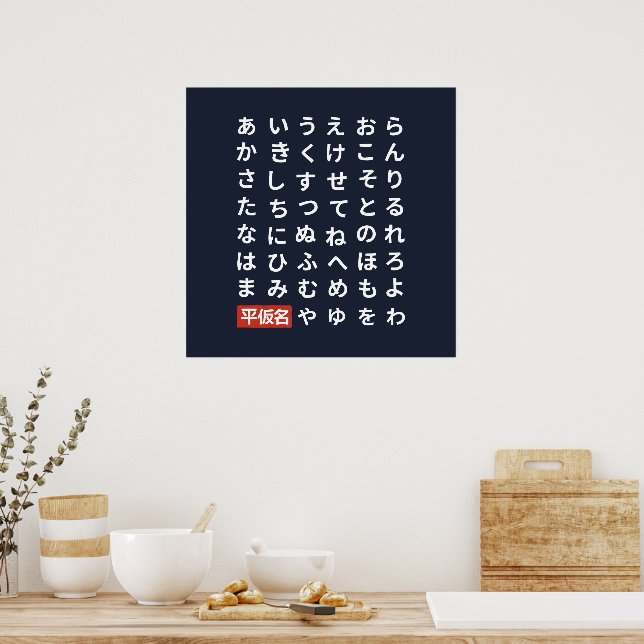 Hiragana Poster (Küche)