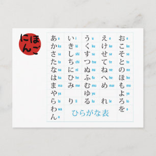 Hiragana Seekarte Postkarte