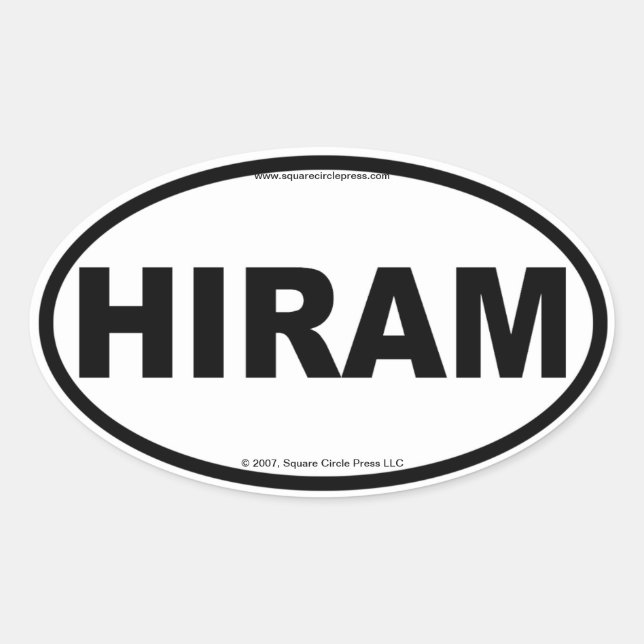 HIRAM Oval Stickers (Vorderseite)