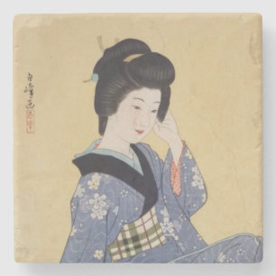 Hirano Hakuhos junges Mädchen Steinuntersetzer