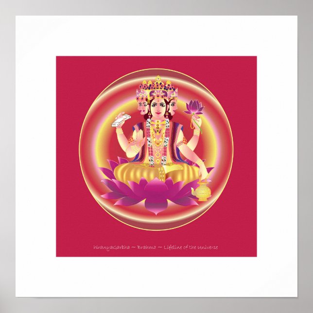 hiranyaGarbha ~ Brahma ~creatorGott Poster (Vorne)
