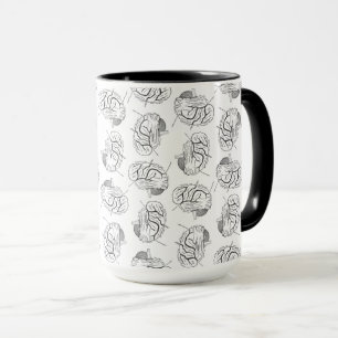 Hirn Diagramme Vintage Kunst INDIVIDUELLE HINTERGR Tasse