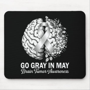 Hirn-Tumor-Bewusstsein tragen Sie im Mai grau star Mousepad