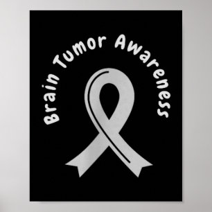 Hirn-Tumor-Bewusstseins-Schleife im Mai tragen gra Poster