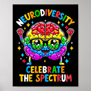 Hirnautismus-Bewusstsein für Neurovielfalt Poster