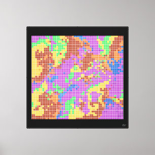 Hirnbrei in abstrakten Pixeln Leinwanddruck